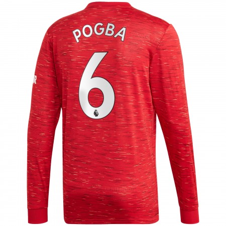Billiga Fotbollströjor Manchester United Paul Pogba 6 Hemma tröja 2020/21 Långärmad